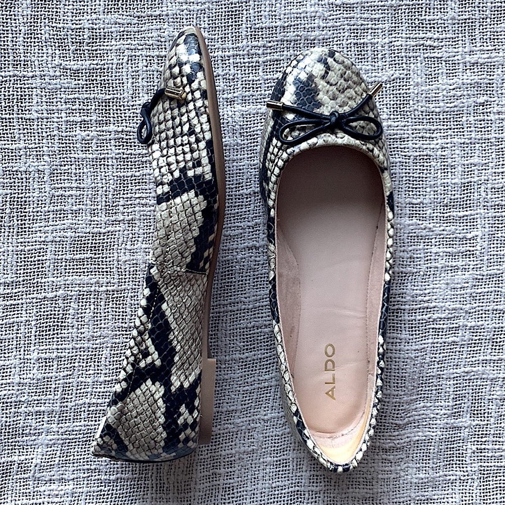 ALDO Snakeprint Ballerina Flats